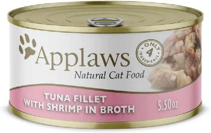 Applaws Tuna Fillet With Prawn Canned Cat 5.5-oz