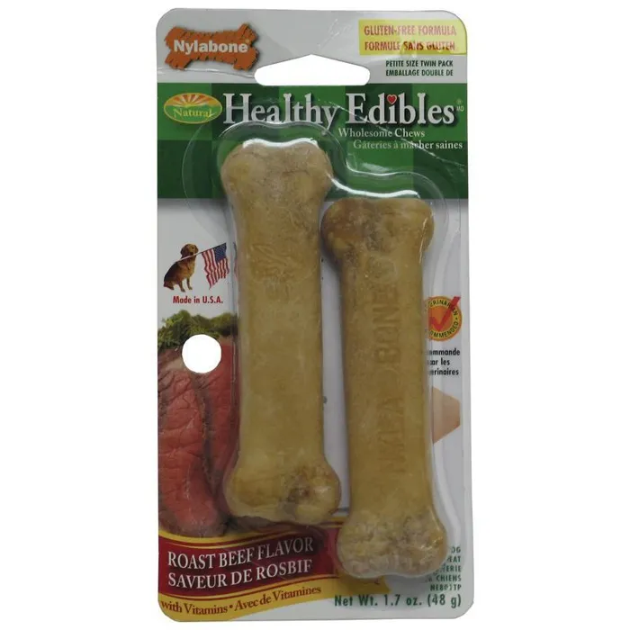 Edibles Roast Bf Ed Bone Dog Trt Petite 2-pack