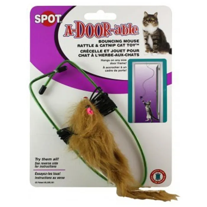 Spot Cat A-door-able Fur Mouse Toy