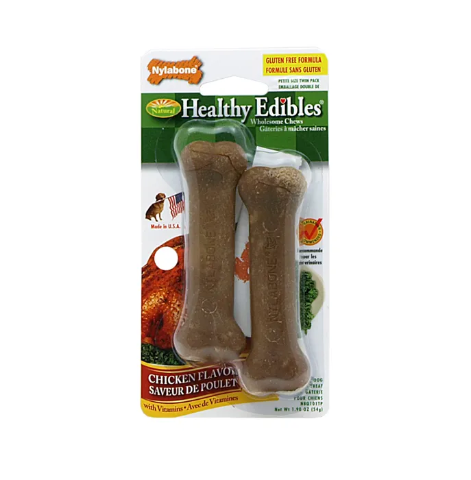 Nylabone Edible Barbeque Chicken Petite 2 Pack