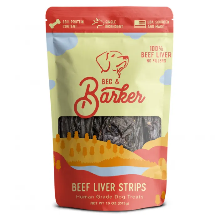 Beg & Barker Beef Liver Strip Dog Treats 10 Oz