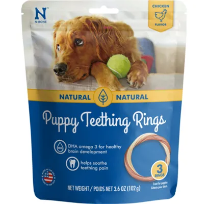 Puppy Teething Rings - Chicken Flavor 3ct