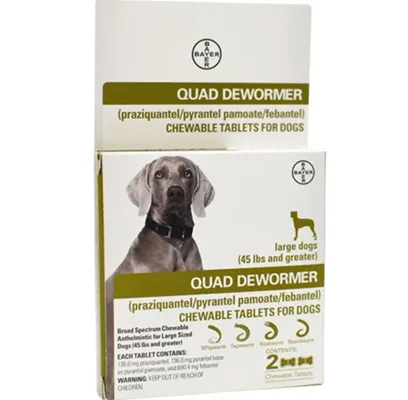 Quad De Wormer Lg Dog 2ct 136m