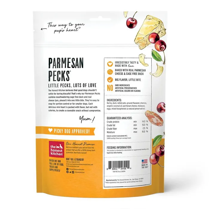 Honest Kitchen Parmesan Pecks Duck/Cherry 8oz
