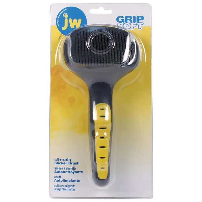 Jw Brush Slicker Self Clean Small