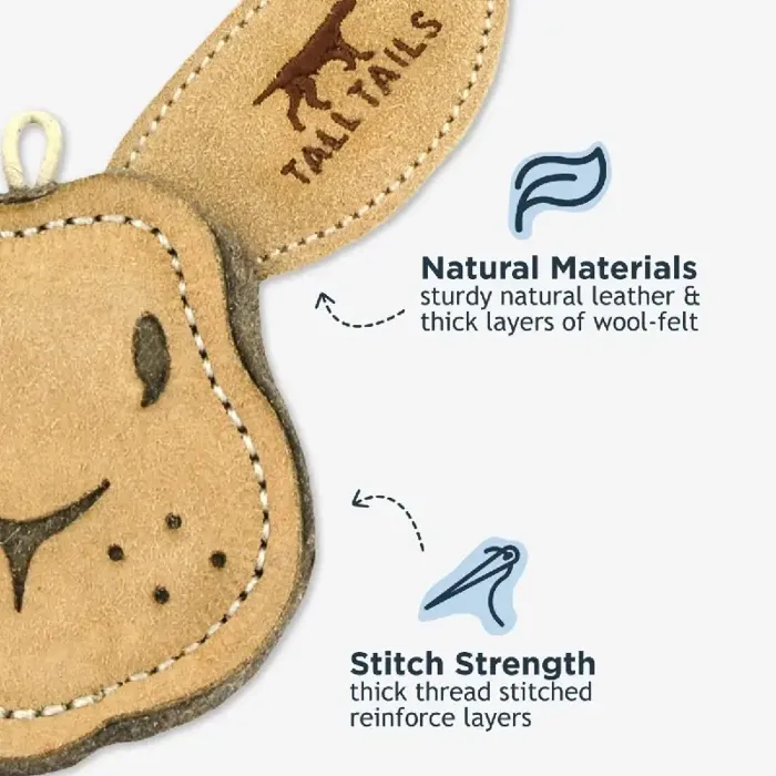 Tall Tails Scrappy Leather Rabbit 4"