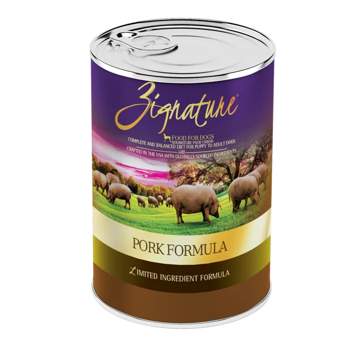 Zignature Pork Dog Can 13oz