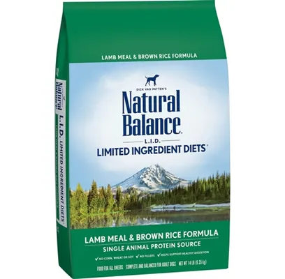 Lid Lamb Meal & Brown Rice Dry Dog Food 14-lb
