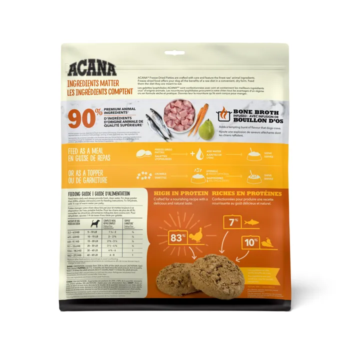 Acana Free-run Turkey Recipe Patties Grain-free Freeze-dried Dog Food & Topper 14-oz