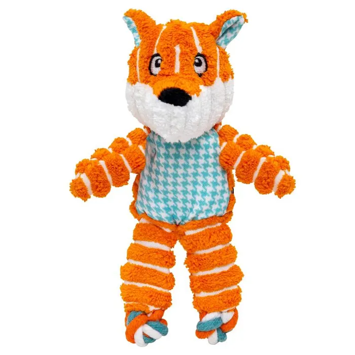 KONG Floppy Knots Fox X-Small orange and blue front
