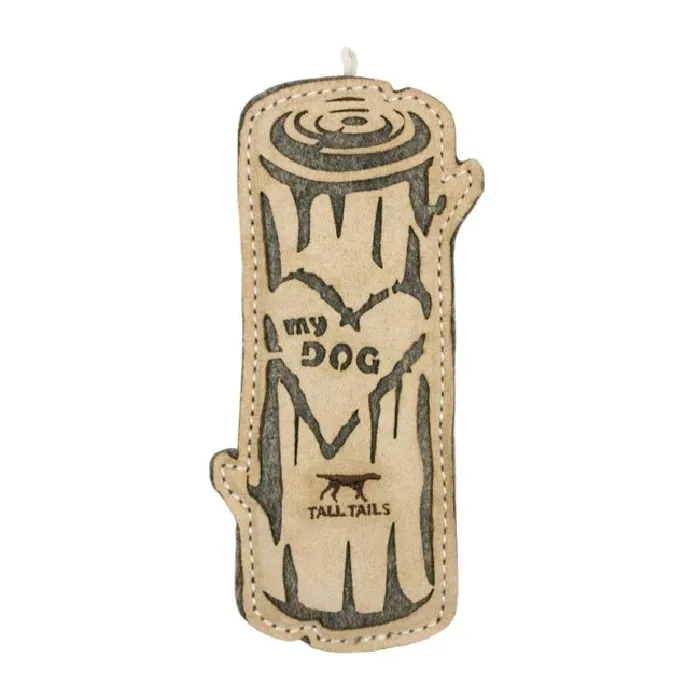 Tall Tails Leather Love My Dog Log 9"