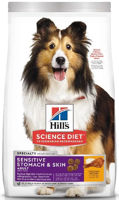 Adult Sensitive Stomach & Skin Chicken Recipe Dry Dog Food 4-lb