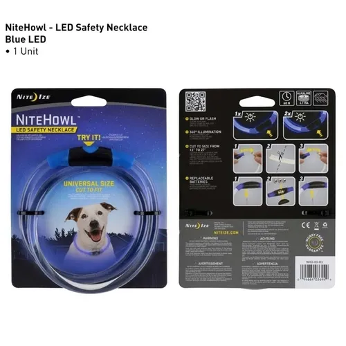 12-27 In. Nitehowl Led Safety Necklace - Blue
