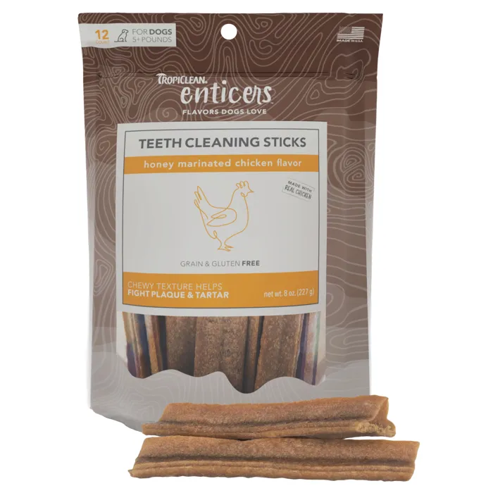 Tropiclean Teeth Cleaning Sticks Chicken 12