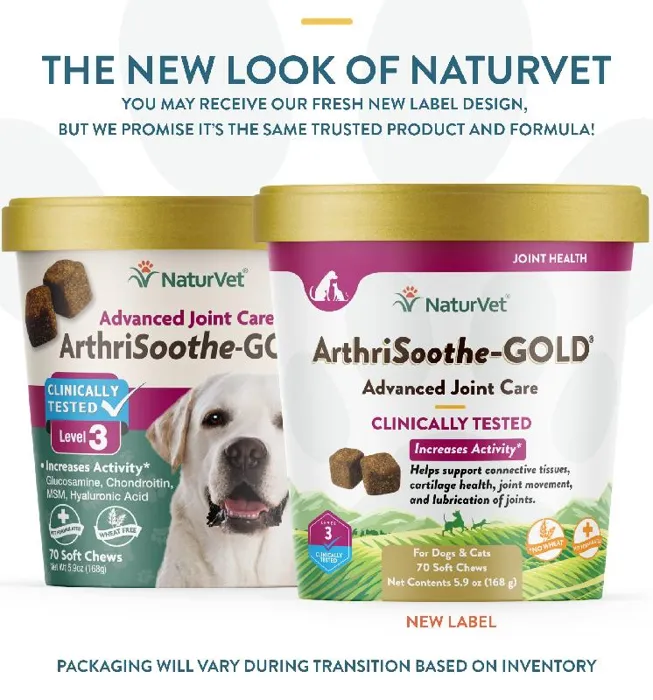 NaturVet ArthiSoothe Gold Liver 70ct
