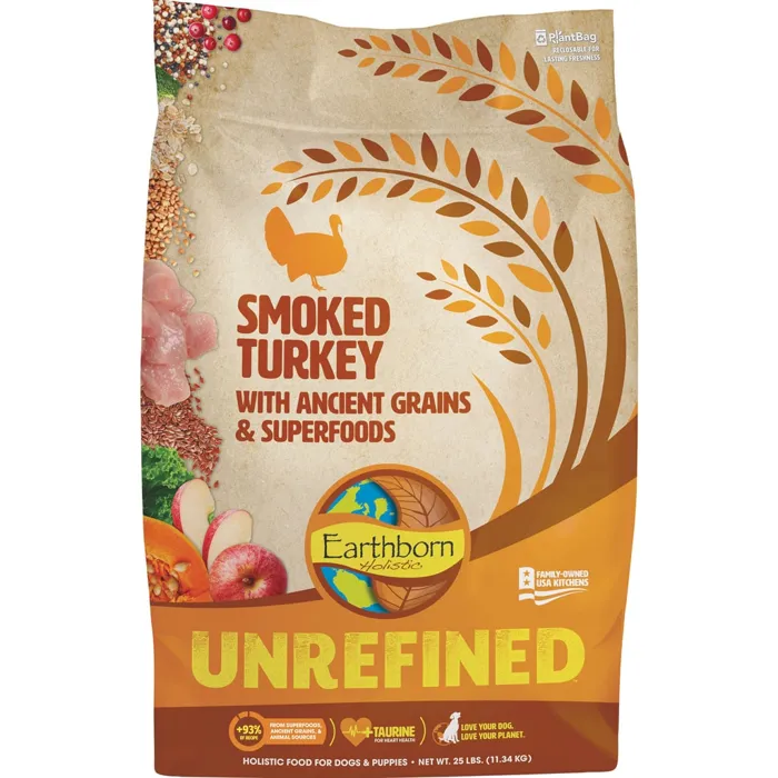 Earthborn Unrefined Dog Food Turkey 25-lb