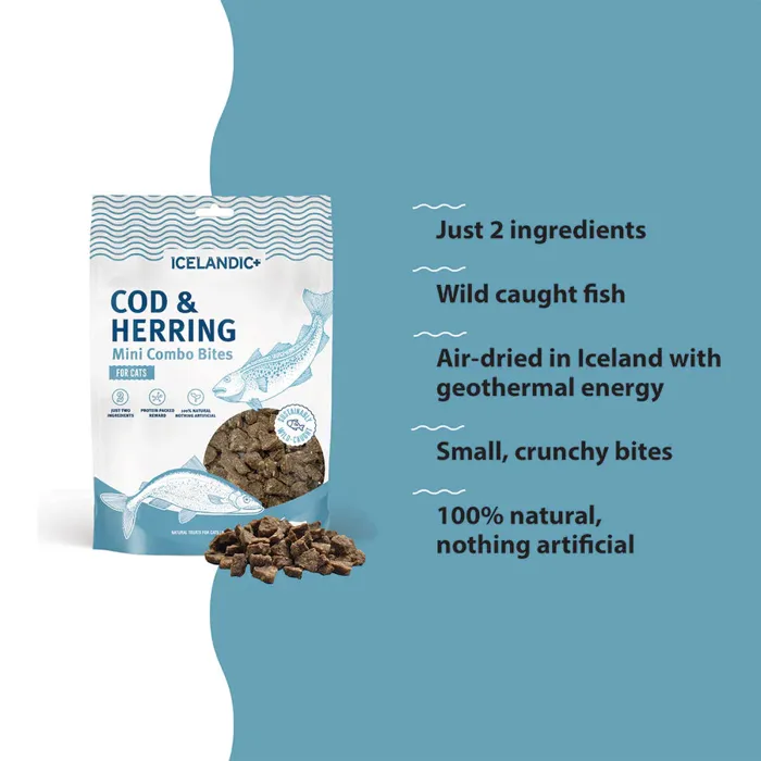Icelandic Cat Combo Bites Cod & Herring 1.7oz