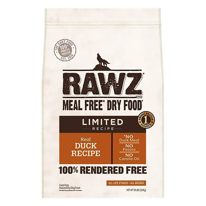 Rawz Lid Meal Free Gf Duck Dog 20 Lbs