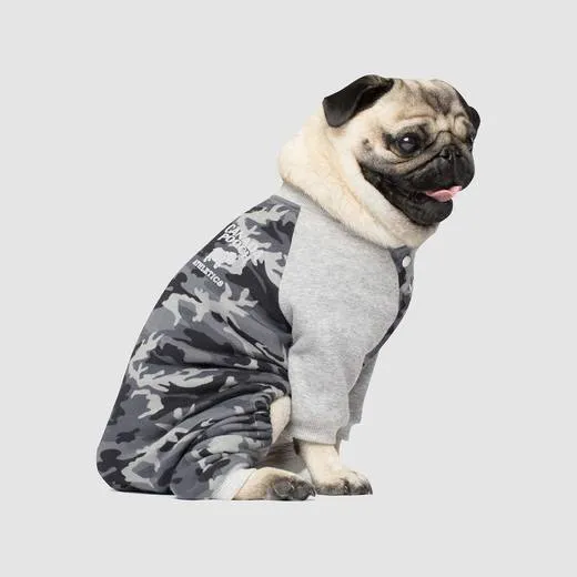 Frosty Fleece Sweatsuit In Black Camo 10"
