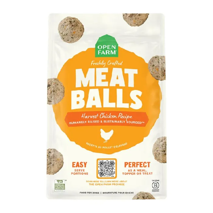 Open Farm Frozen Meatballs Chicken 14oz