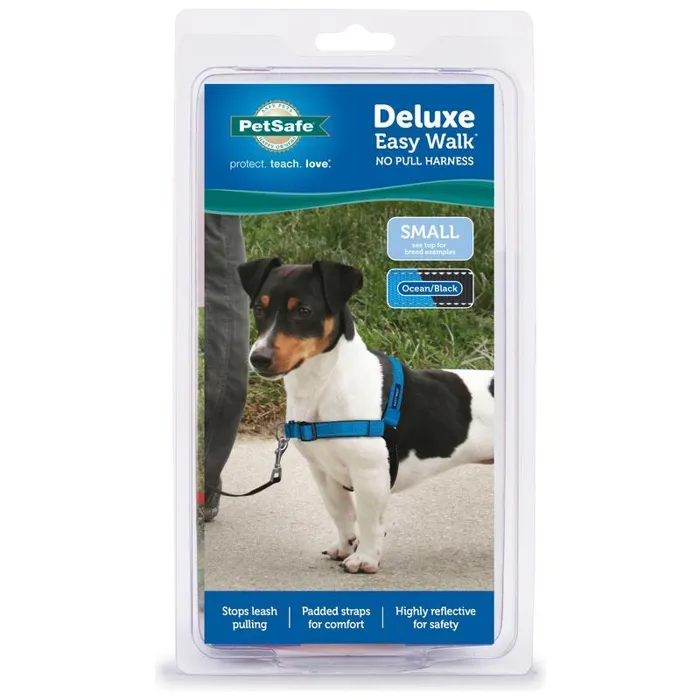 Deluxe Easy Walk No Pull Harness Small Ocean Blue