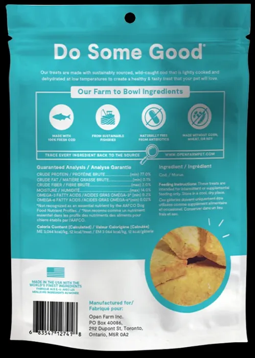 Open Farm Dog Treat Dehydrated Cod Fish 2oz