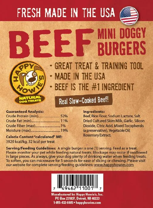 Happy Howie's Burger Beef 4" Happyhowie's