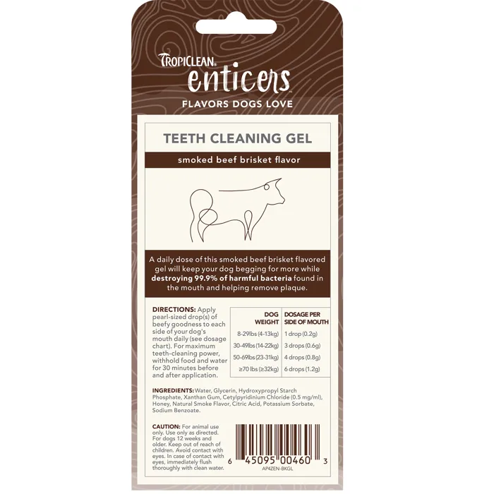 Tropiclean Oral Gel Beef Brisket 4oz