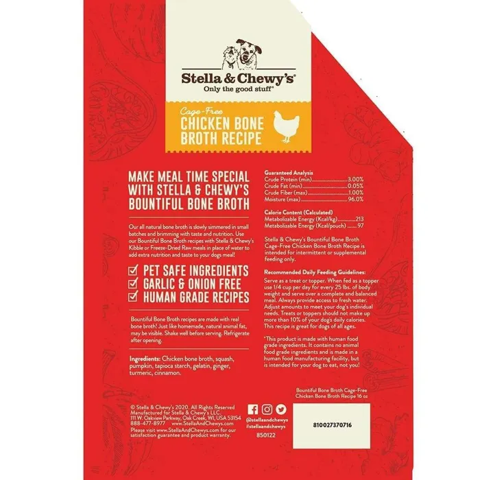 Stella & Chewy's Chicken Bone Broth 16oz