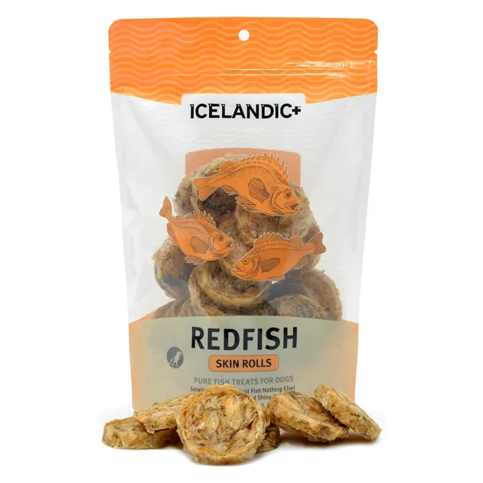 + Redfish Skin Rolls Dog Treats 3-oz