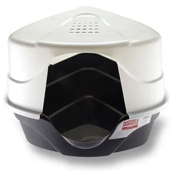 Natures Miracle Advanced Hooded Corner Litter Box