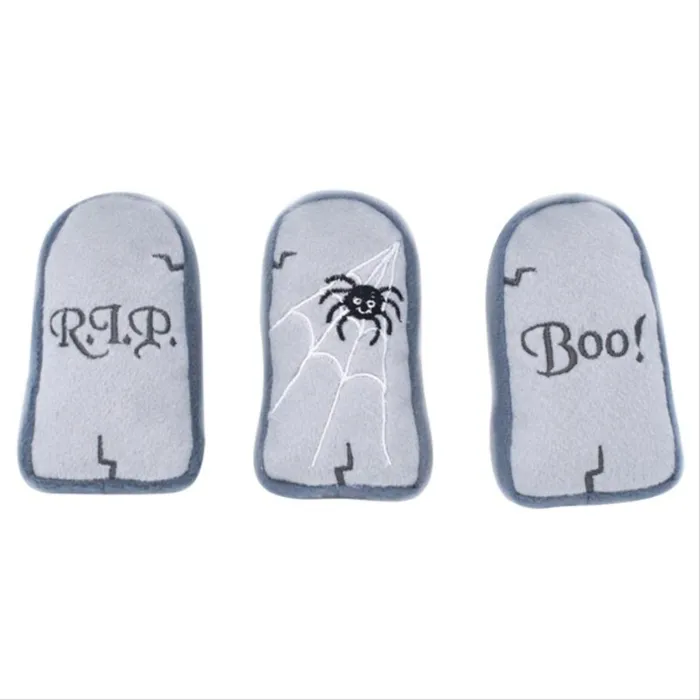 Zippy Paws Halloween Miniz Tombstone 3pk