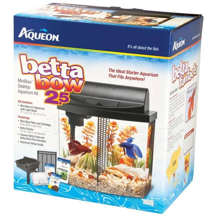 Led Betta Bow Desktop Kit Aquarium Black 2.5 Gal