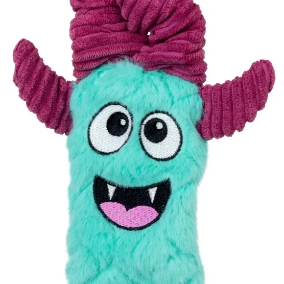 KONG Woozles Tug ’n Chase Large/XL face and plush detail