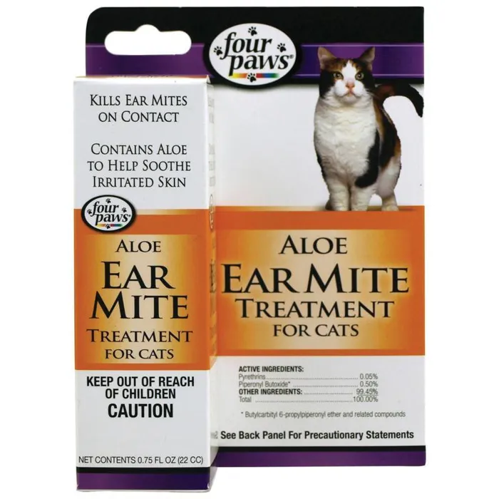 Four Paws Aloe Ear Mite Remedy Cat 1 Oz