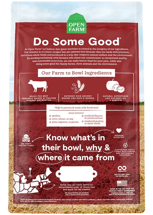 Open Farm Ancient Grains Beef 22#
