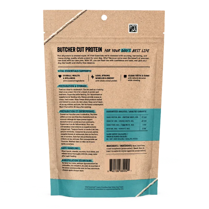 Vital Essentials FD Treat Beef Bites 6.2oz